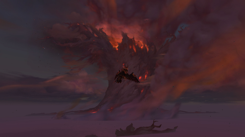 This is about as close you can get to Teldrassil after you complete the storyline, which actually rewards you with the Hippogryph my character is riding. Always accessorize when attending your next giant tree burning!